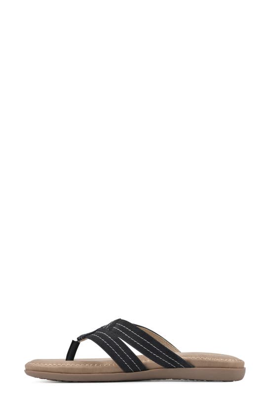 Cliffs By White Mountain Fateful Flip Flop In Black/ Nubuck