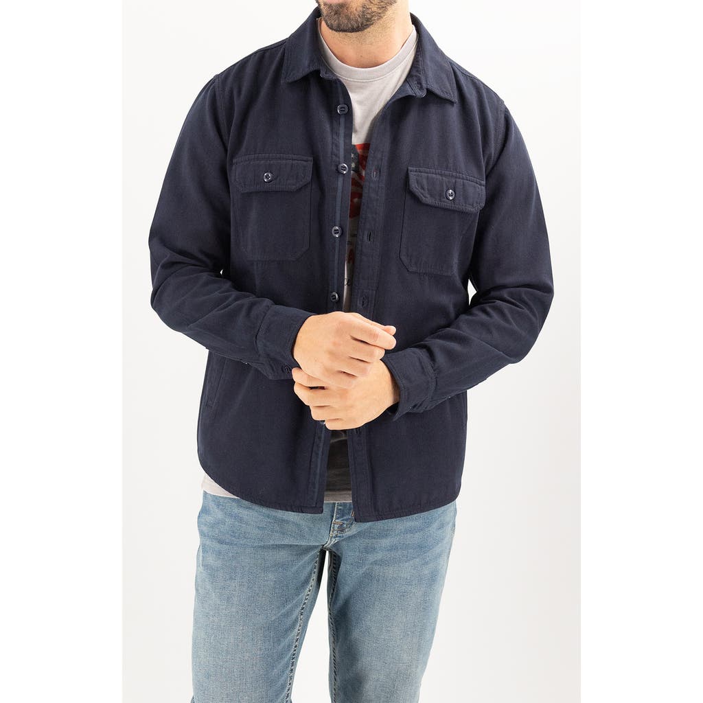 Devil-Dog Dungarees Cotton Canvas Shirt Jacket in Night Sky