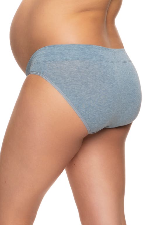 Shop Felina 3-pack Organic Cotton Maternity Briefs In Slate/sky/cloud