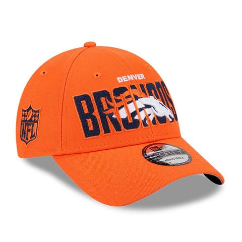 New Era Orange/White Denver Broncos Logo Patch Trucker 9FORTY Snapback Hat