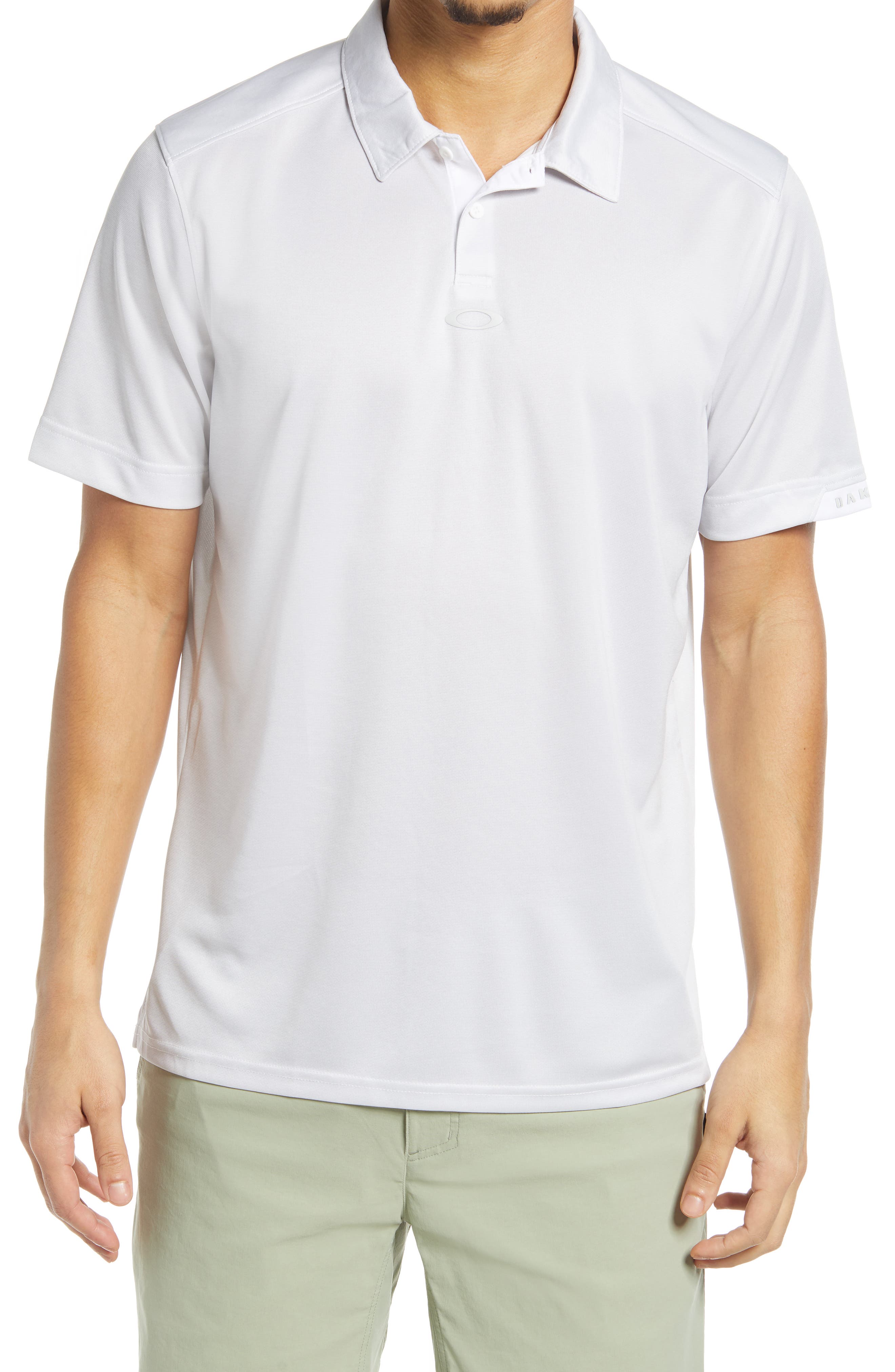 mens white polo top