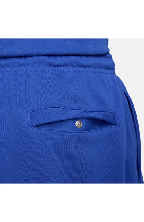 Shop Nike Club French Terry Flow Shorts In Game Royal/game Royal/white