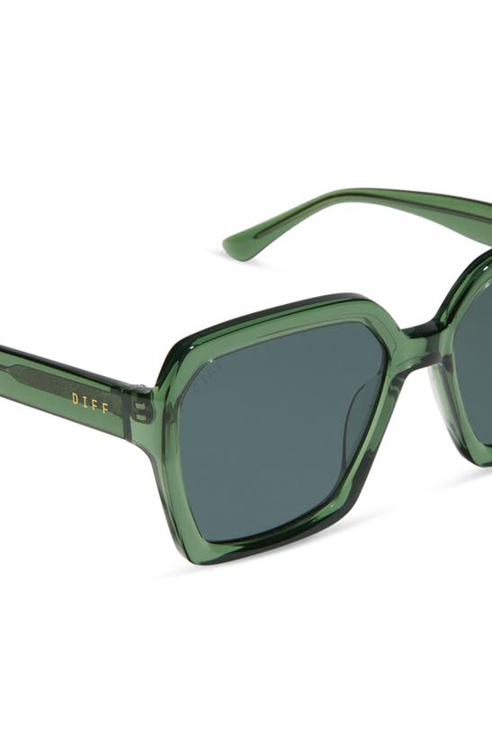 Shop Diff Sloane 54mm Square Sunglasses In Sage Crystal / G15