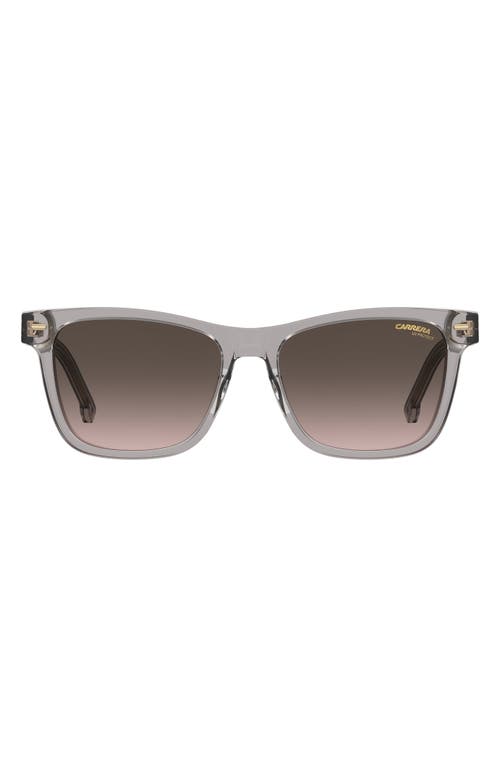 54mm Gradient Rectangular Sunglasses in Grey/Brown Gradient