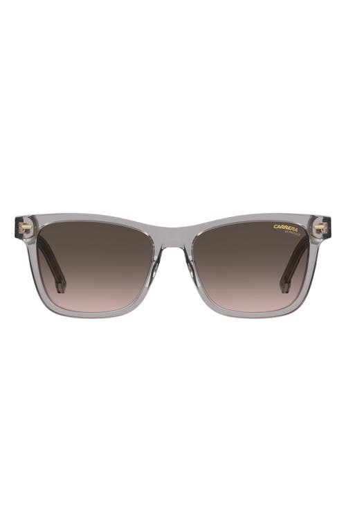 Carrera Eyewear 54mm Gradient Rectangular Sunglasses In Grey/brown Gradient