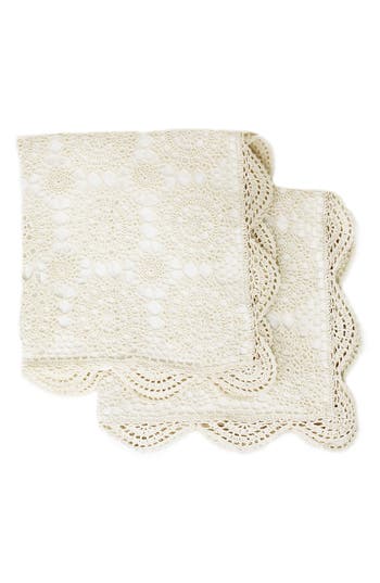 Melange Home Handstitched 2-pack Crochet Shams In Beige