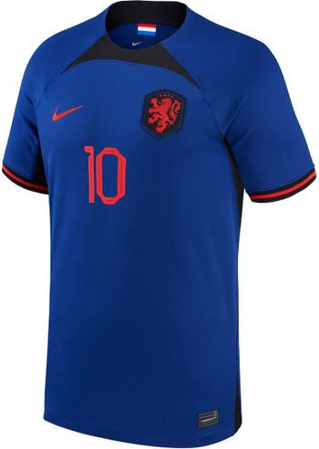 Nike Men's Memphis Depay Blue Netherlands National Team 2022/23 Away  Breathe Stadium Replica Player Jersey
