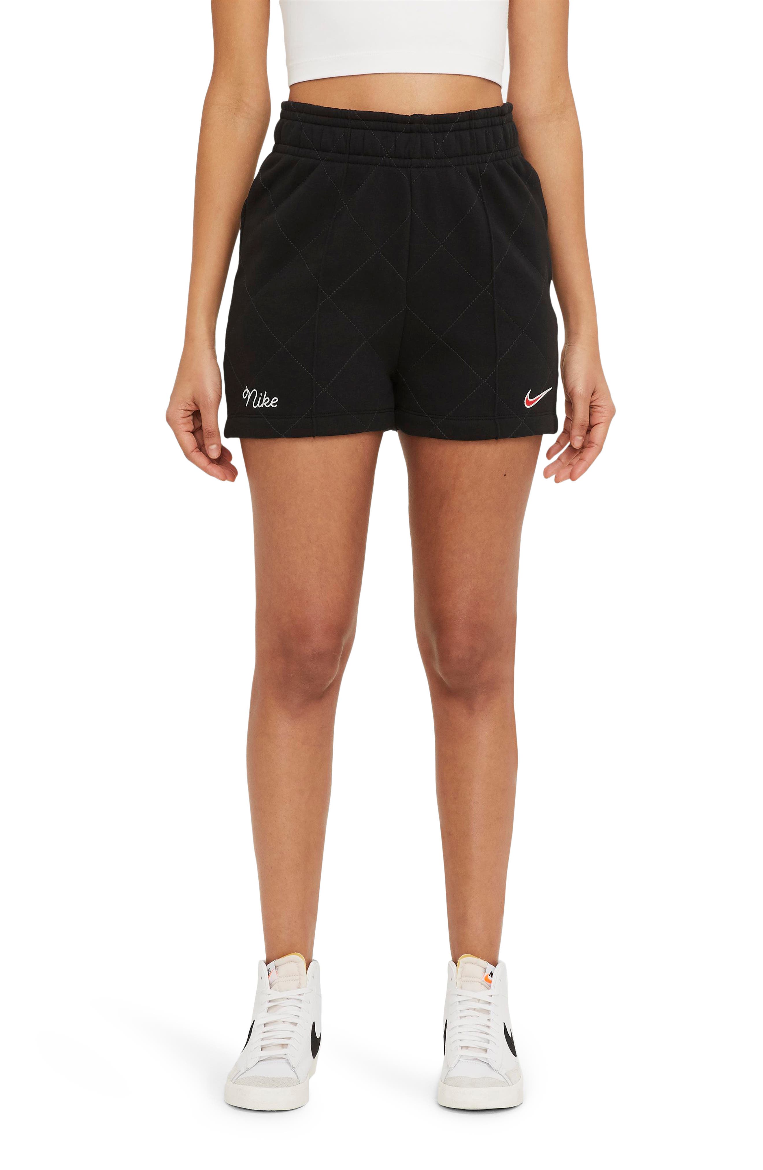 nike quilted shorts