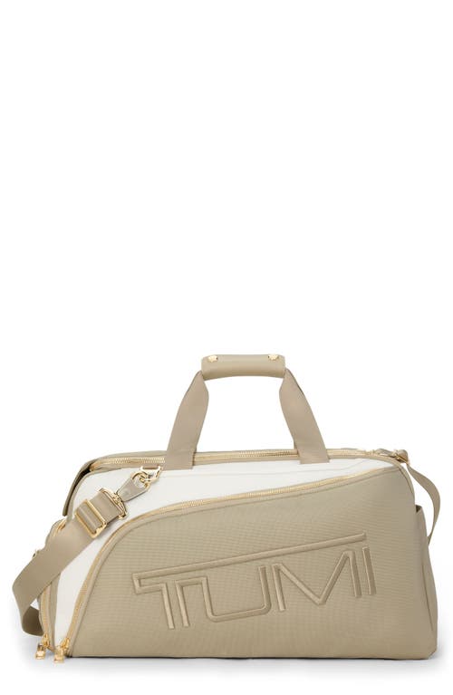 Shop Tumi Golf Duffle Bag In Off White/tan