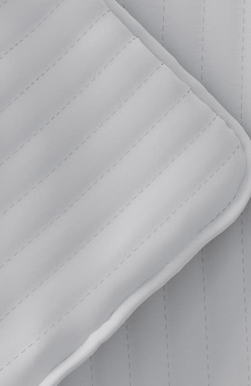 Homespun Stripe Stitch Quilt Set In Light Gray