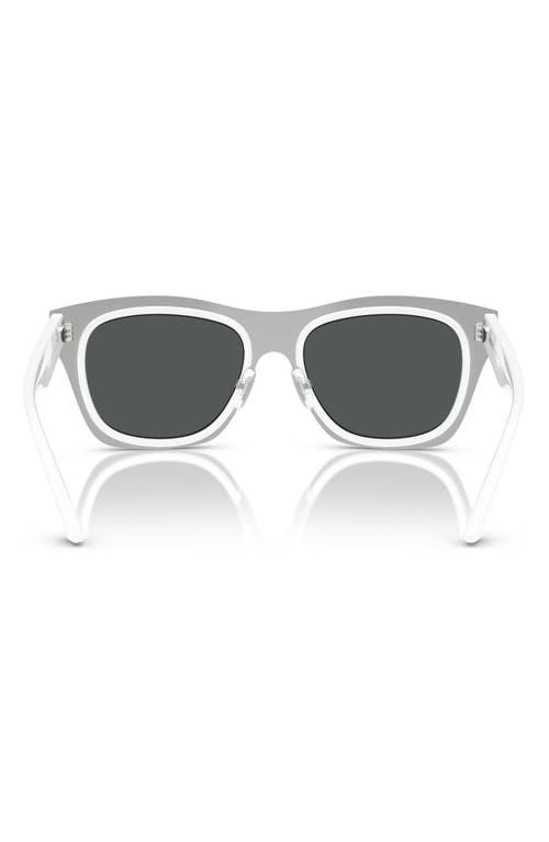 Shop Versace 53mm Rectangular Sunglasses In White