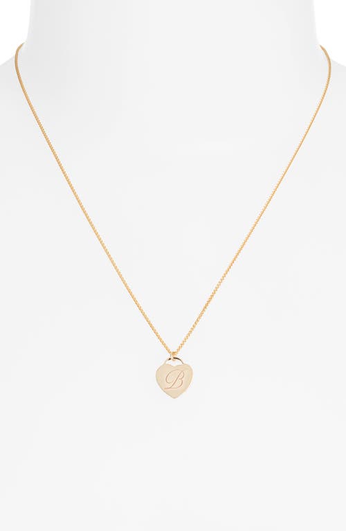 Shop Set & Stones Alice Initial Heart Pendant Necklace In Gold/b