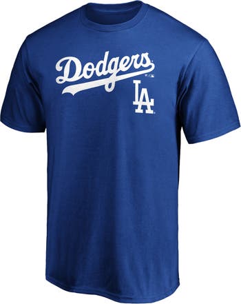 Fanatics Branded Men's Royal Los Angeles Dodgers Team Logo Lockup T-Shirt - Royal