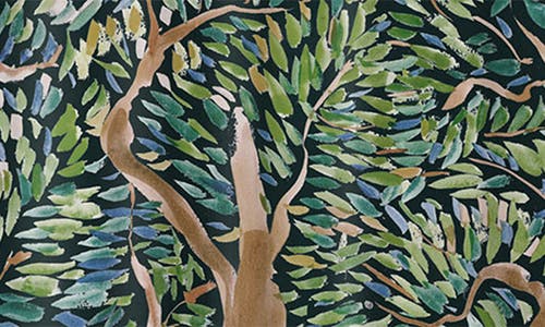 Deny Designs Fauvist Trees Shower Curtain In Green