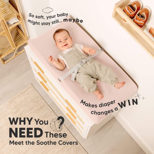 Keababies 2-pack Soothe Changing Pad Covers In Cameo