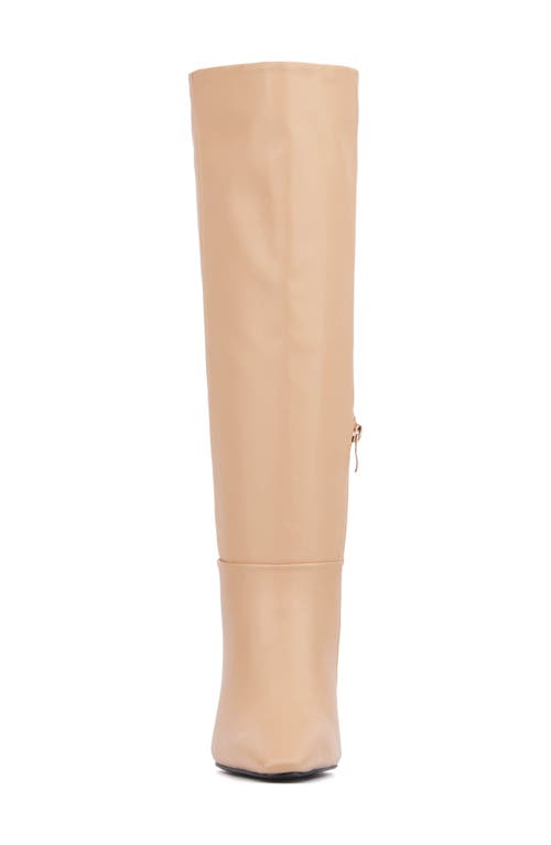 Torgeis Edeline Kitten Heel Tall Boot In Beige