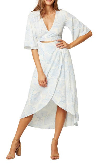 L Space Kellen Faux Wrap Cover Up Dress In Hibiscus Modesens