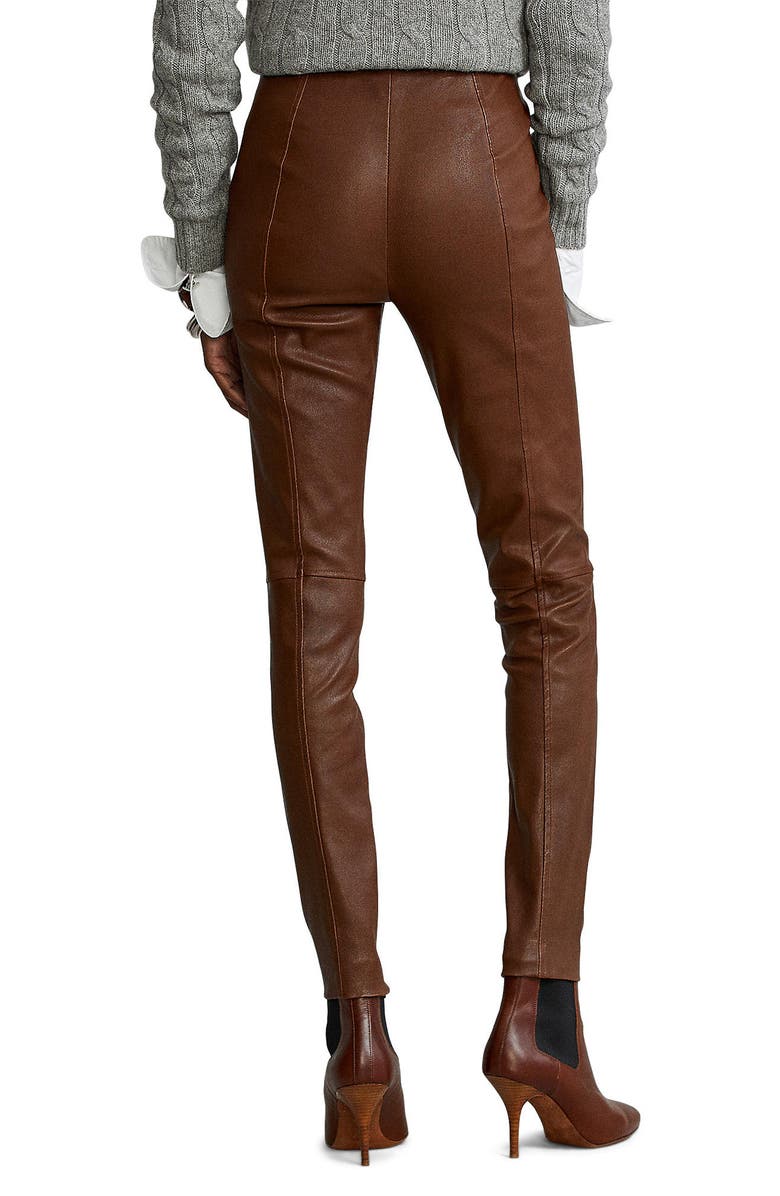 Top 51+ imagen ralph lauren leather pants brown