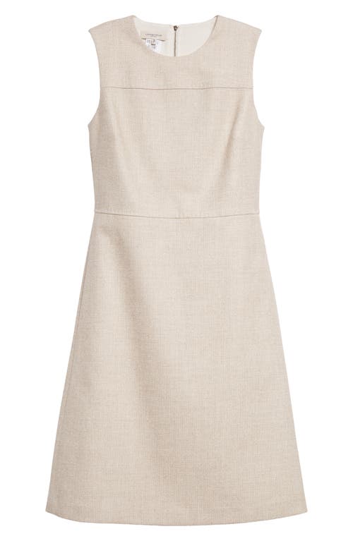 Shop Lafayette 148 New York Sleeveless Cotton Blend Shift Dress In Cloud Multi