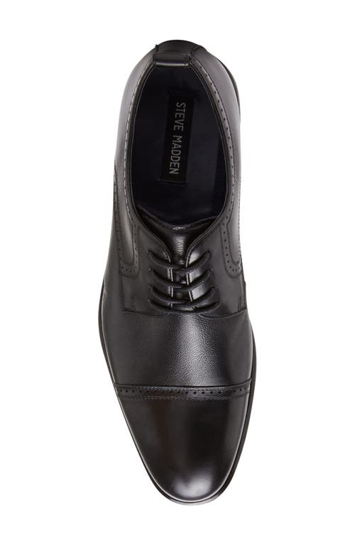 Shop Steve Madden Aalon Cap Toe Derby In Black/black