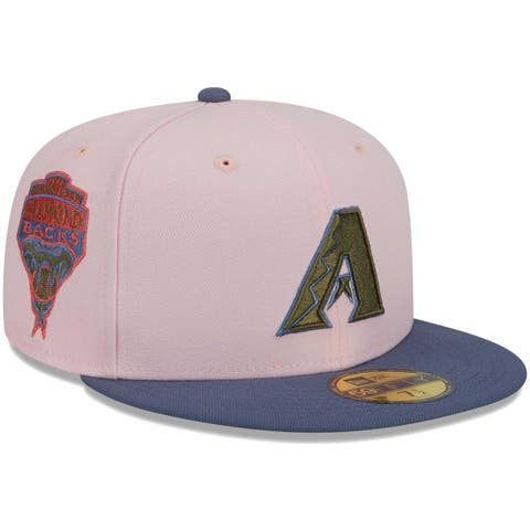 Cleveland Browns New Era 75th Anniversary Pink Undervisor 59FIFTY Fitted  Hat - Light Blue