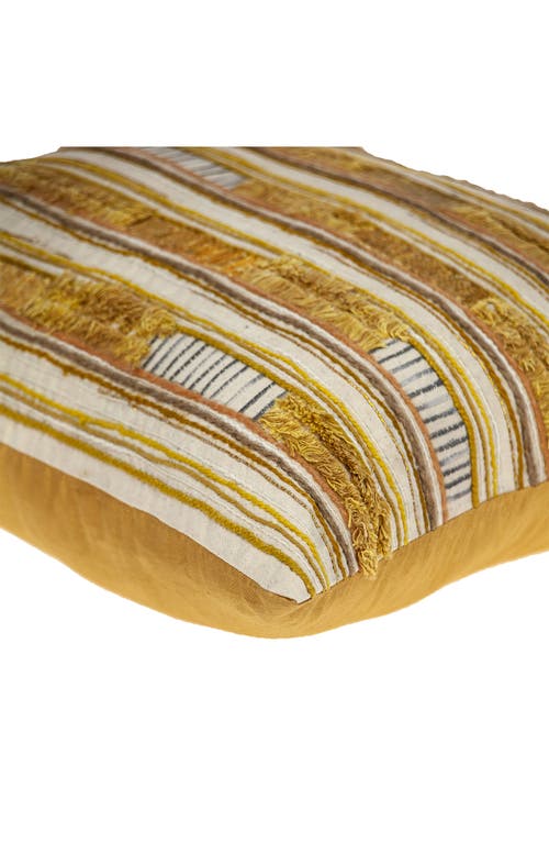Parkland Collection Paxton Embroidered Throw Pillow In Beige