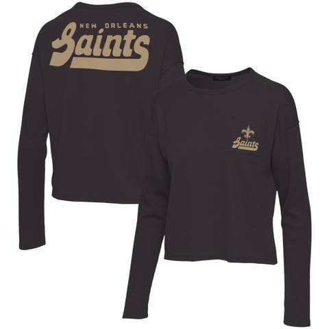 Men's Nike Heathered Charcoal/Black New Orleans Saints Tri-Blend Raglan Athletic Long Sleeve Fashion T-Shirt Size: Extra Large