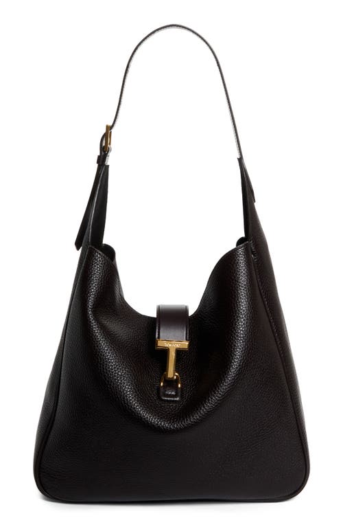 TOM FORD Large Monarch Leather Hobo Bag in Espresso at Nordstrom