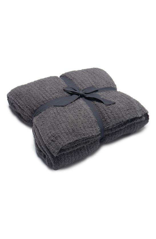 Shop Barefoot Dreams Cozychic® Ribbed Throw Blanket In Graphite