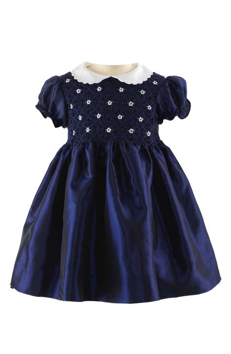 Girls Toddler Navy Dallas Cowboys Cheer Captain Dress with Bloomers Size:3T