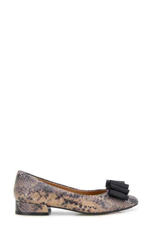 Shop Gentle Souls By Kenneth Cole Atlas Flat In Brown Snake Leather