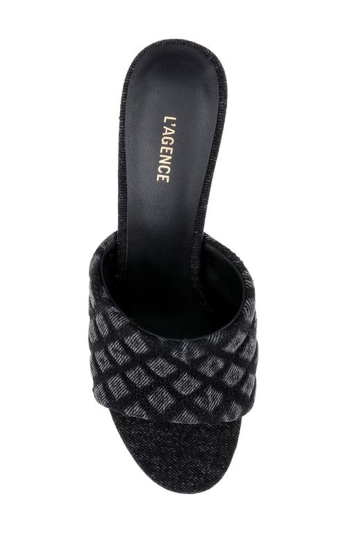 Shop L Agence L'agence Denise Slide Sandal In Black Denim