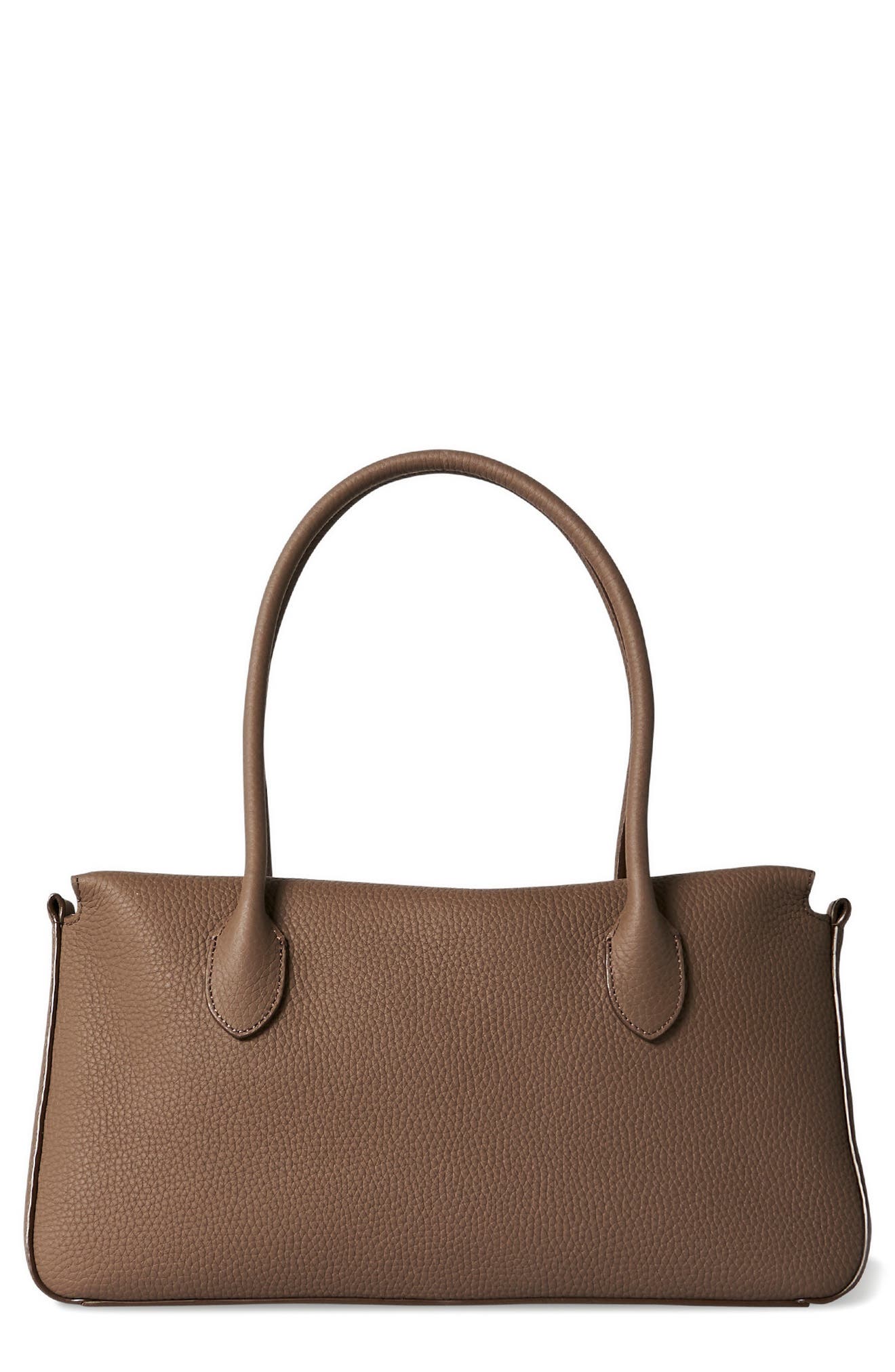 The Row - Soft Margaux 12 Deep Brown Leather Top Handle Bag