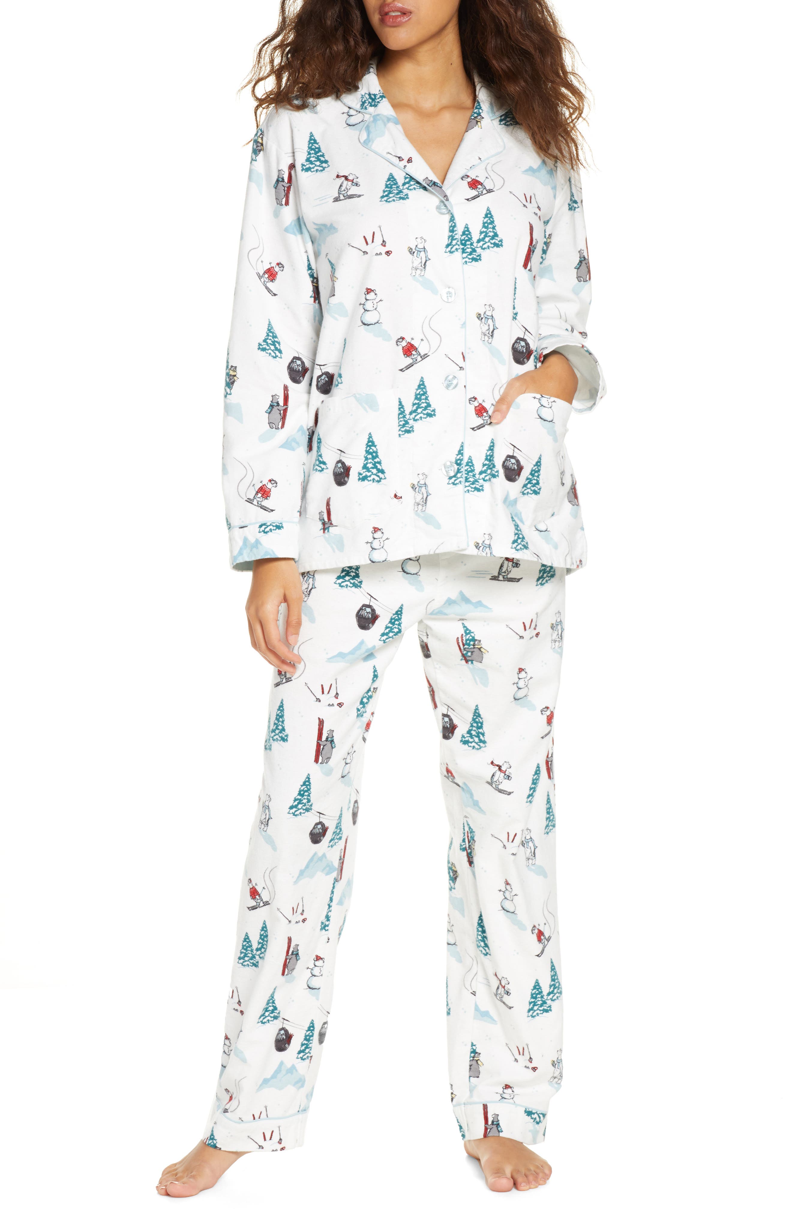 PJ SALVAGE | Print Flannel Pajamas | Nordstrom Rack