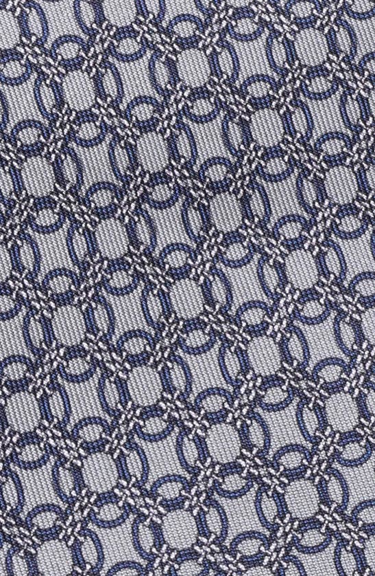 Shop Jack Victor Prospect Chain Link Print Silk Tie In Grey