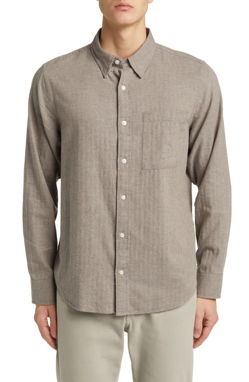 NN07 Cohen 5726 Cotton Herringbone Button-Up Shirt Khaki Melange at Nordstrom,
