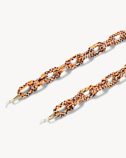 Machete Chunky Sunglass Chain In Tortoise Checker