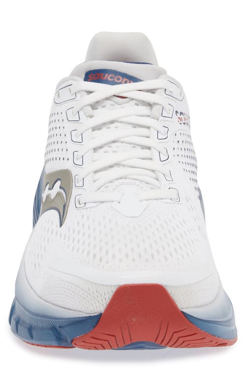 Shop Saucony Guide 17 Running Shoe In White/navy