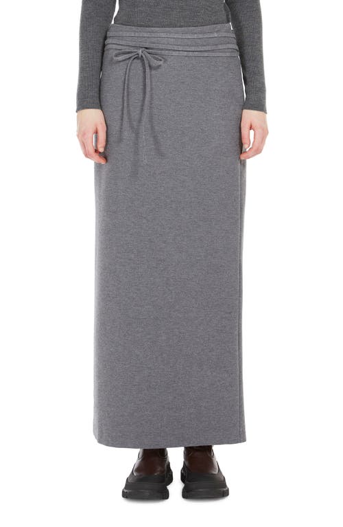 Shop Weekend Max Mara Furetto Stretch Cotton Jersey Maxi Skirt In Medium Grey