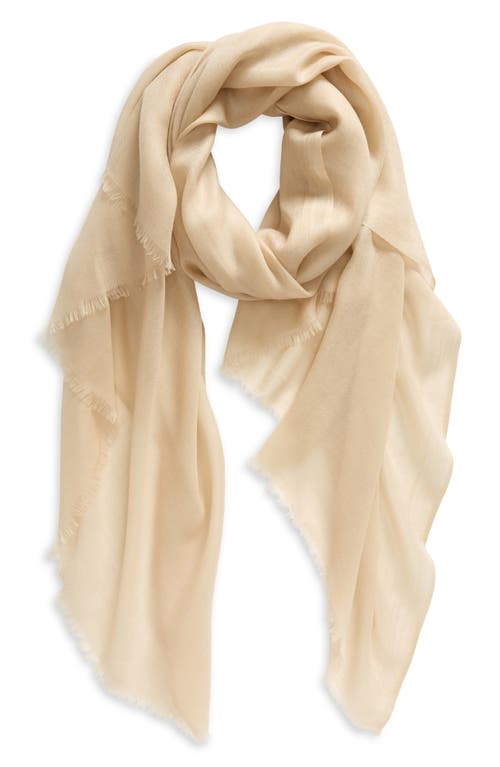 Lightweight Cashmere Scarf in Oat Sand
