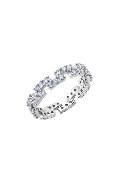 Crislu Cubic Zirconia Regal Eternity Band Ring in Silver at Nordstrom, Size 7