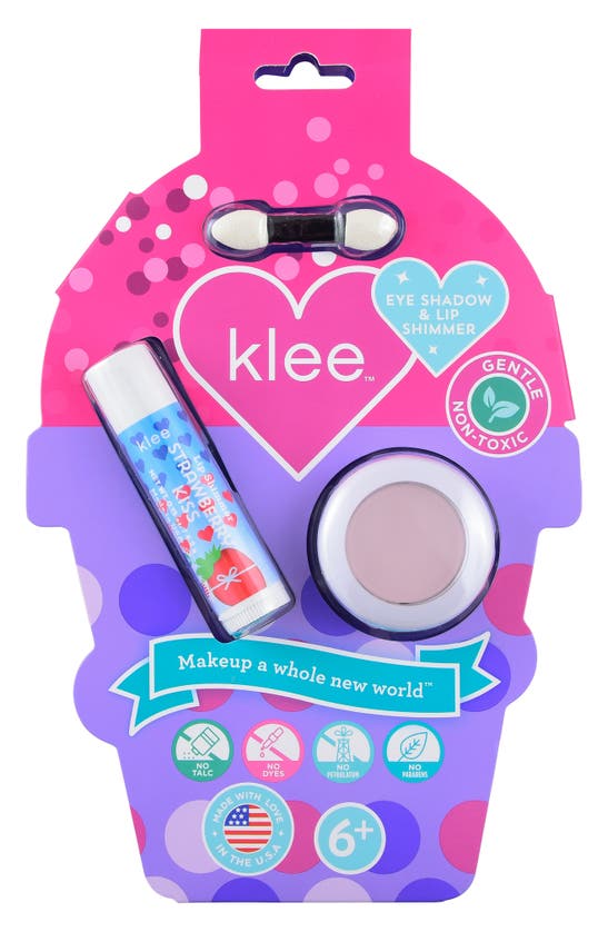 Klee Kids Candy Shimmer Eye Shadow & Lip Shimmer Kit In Pink
