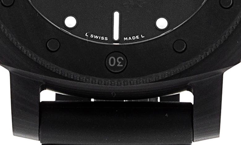 Shop Watchfinder & Co. Panerai  Submersible Automatic Rubber Strap Watch, 42mm In Black