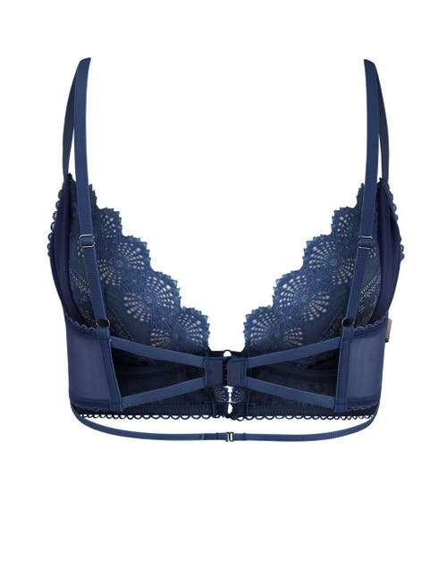 Adore Me Kinley Unlined Plunge Bra In Dark Blue