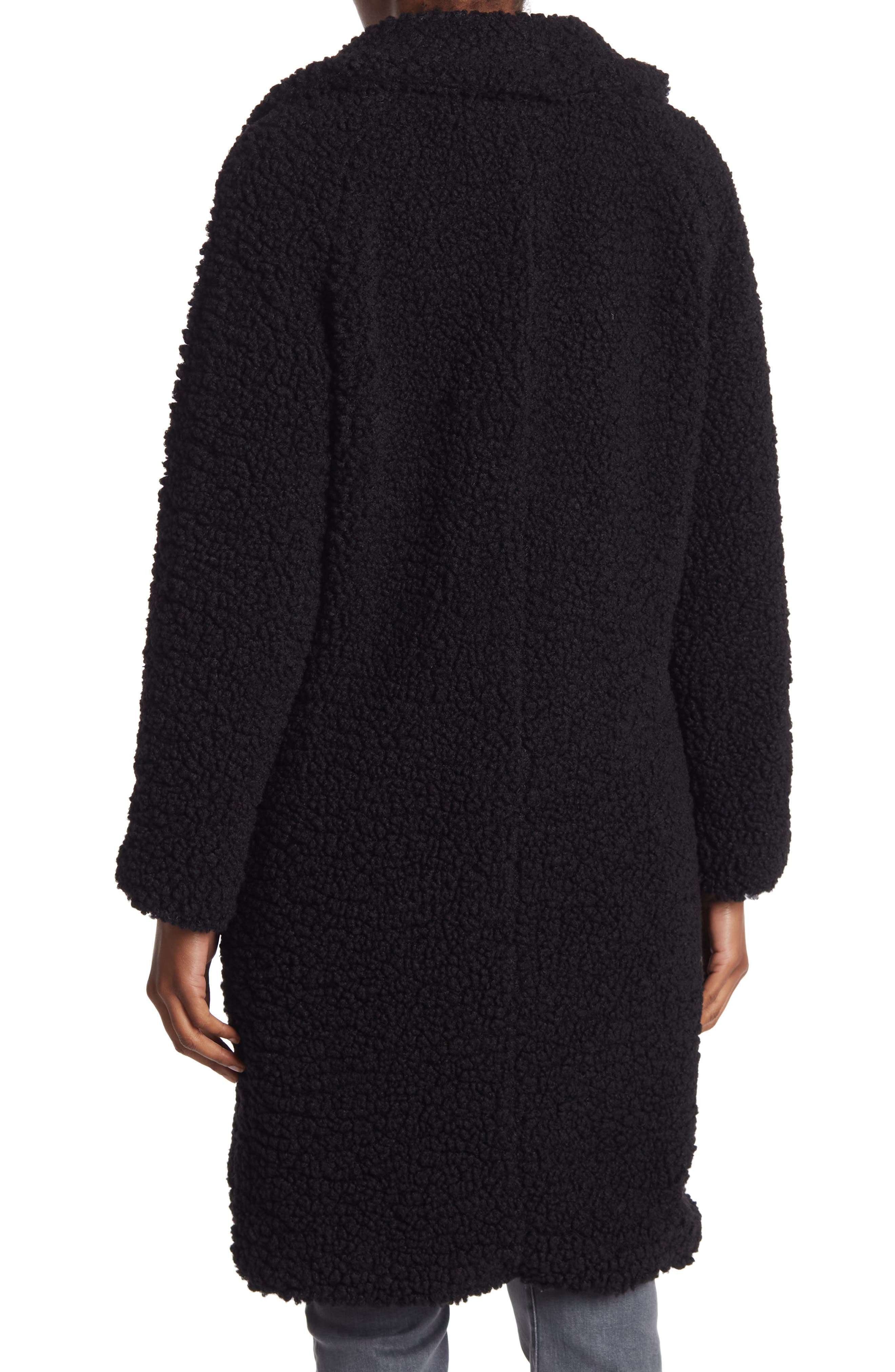 long faux shearling jacket