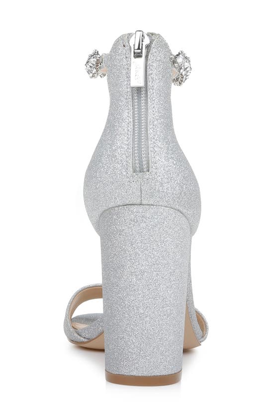 Jewel Badgley Mischka Badgley Mischka Collection Louise Ankle Strap Sandal In Silver