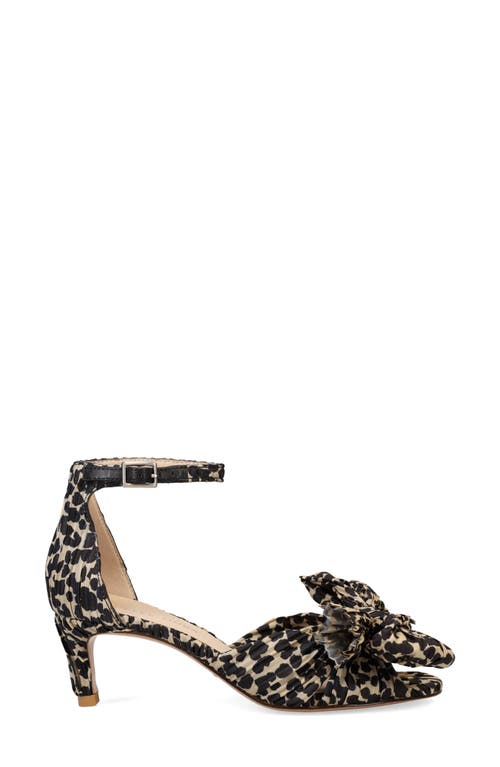 Shop Pelle Moda Utika Ankle Strap Kitten Heel Sandal In Leopard