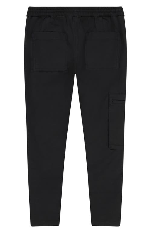 Shop Dl1961 Kids' Jackson Drawstring Cargo Pants In Black Onyx Cargo