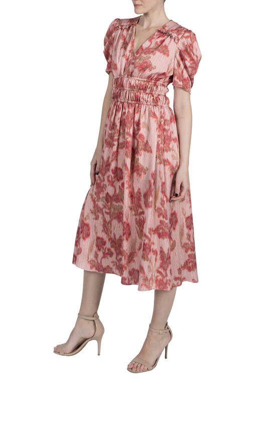 Shop Julia Jordan Print Puff Sleeve Dress In Blush Multi