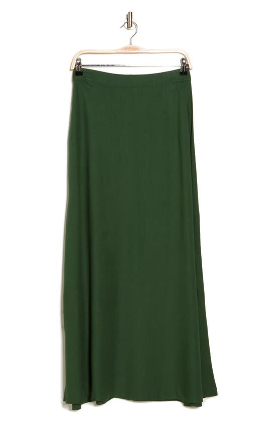 Shop Vince Camuto Challis Midi Skirt In Rich Forest